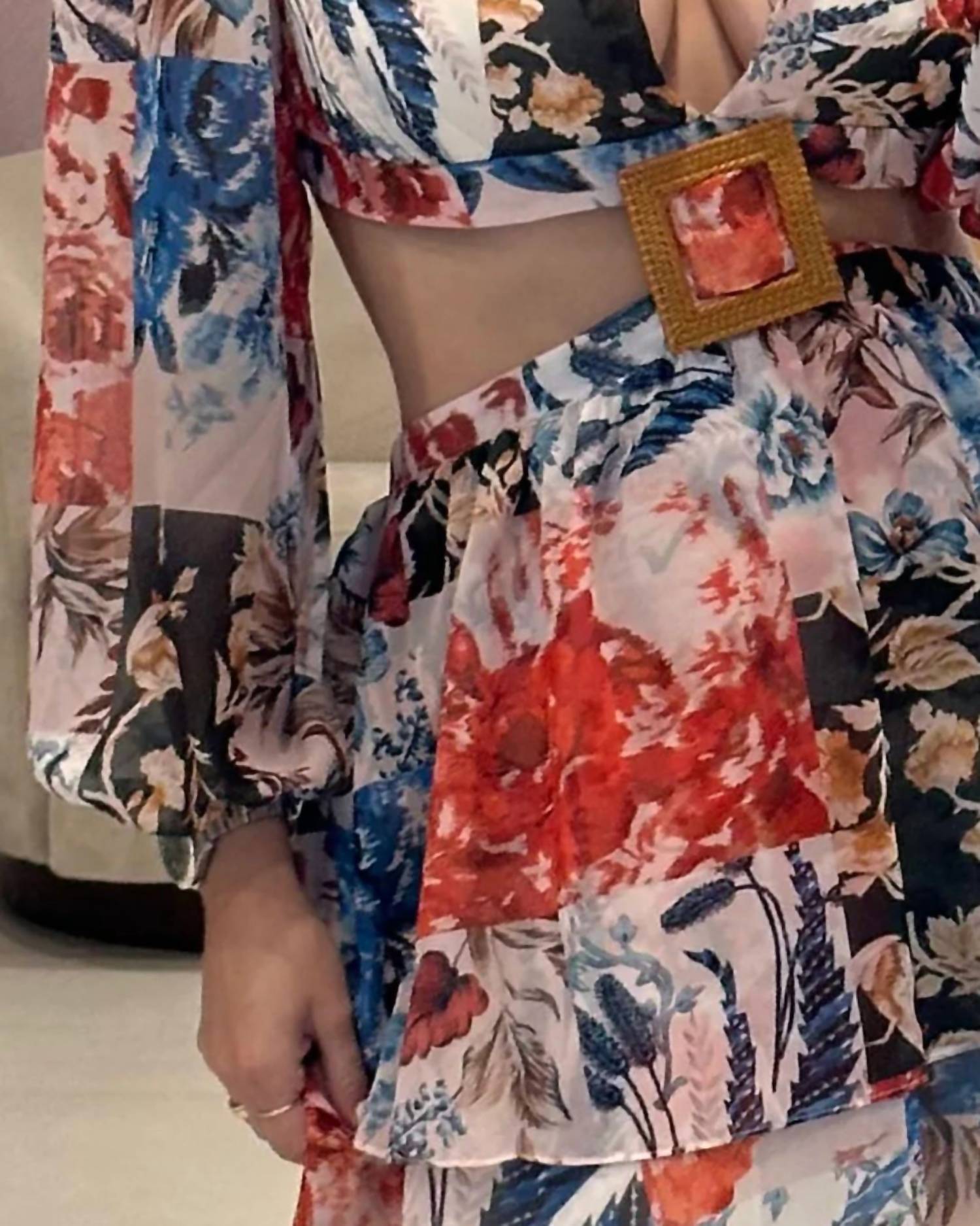 I Too - Flower Patches Dress - blue - clothing - collection:vacationdresses(Auto)