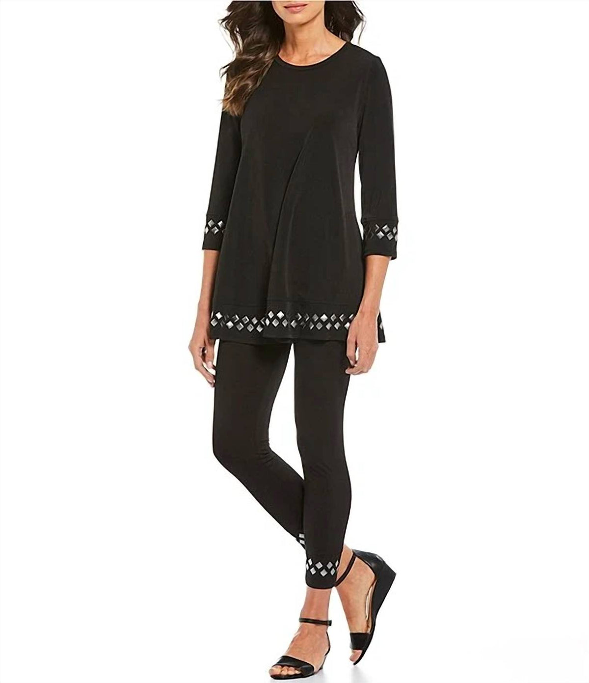 Ic Collection - Crewneck Embellished Blouse