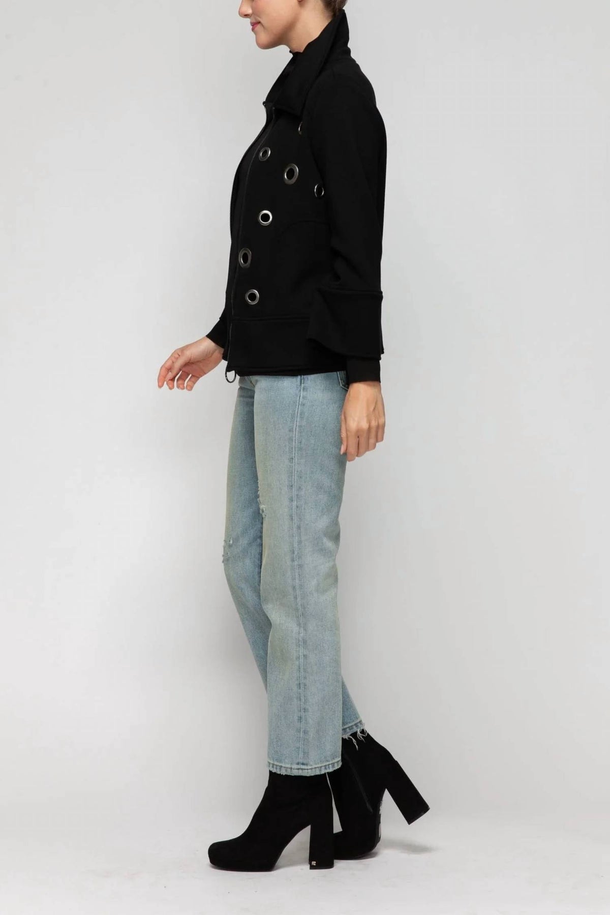 Ic Collection - Grommet Detail Polyurethane Jacket