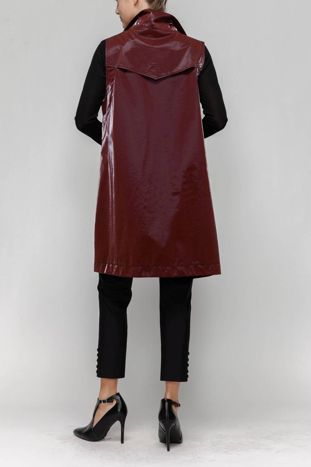 Ic Collection - High Neck Biker Long Vest