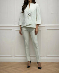 Ic Collection - Jacquard High-low Asymmetric Jacket