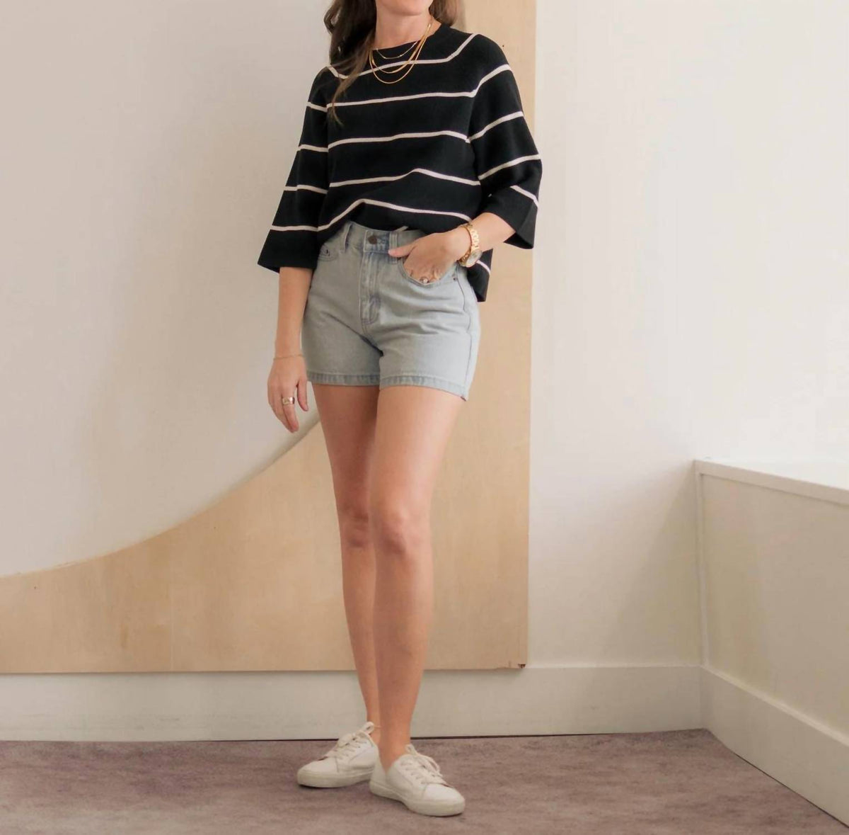 Ichi - Boatneck Knit Pullover Sweater