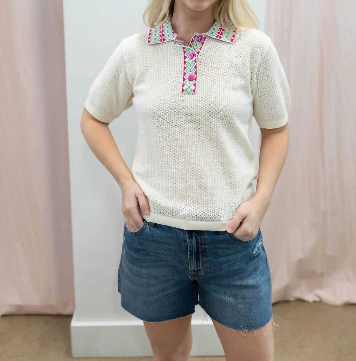 Ichi - Dottie Knit Blouse