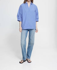 Ichi - Sky 3/4 Sleeves With Elastic Cuffs Top