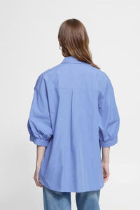 Ichi - Sky 3/4 Sleeves With Elastic Cuffs Top