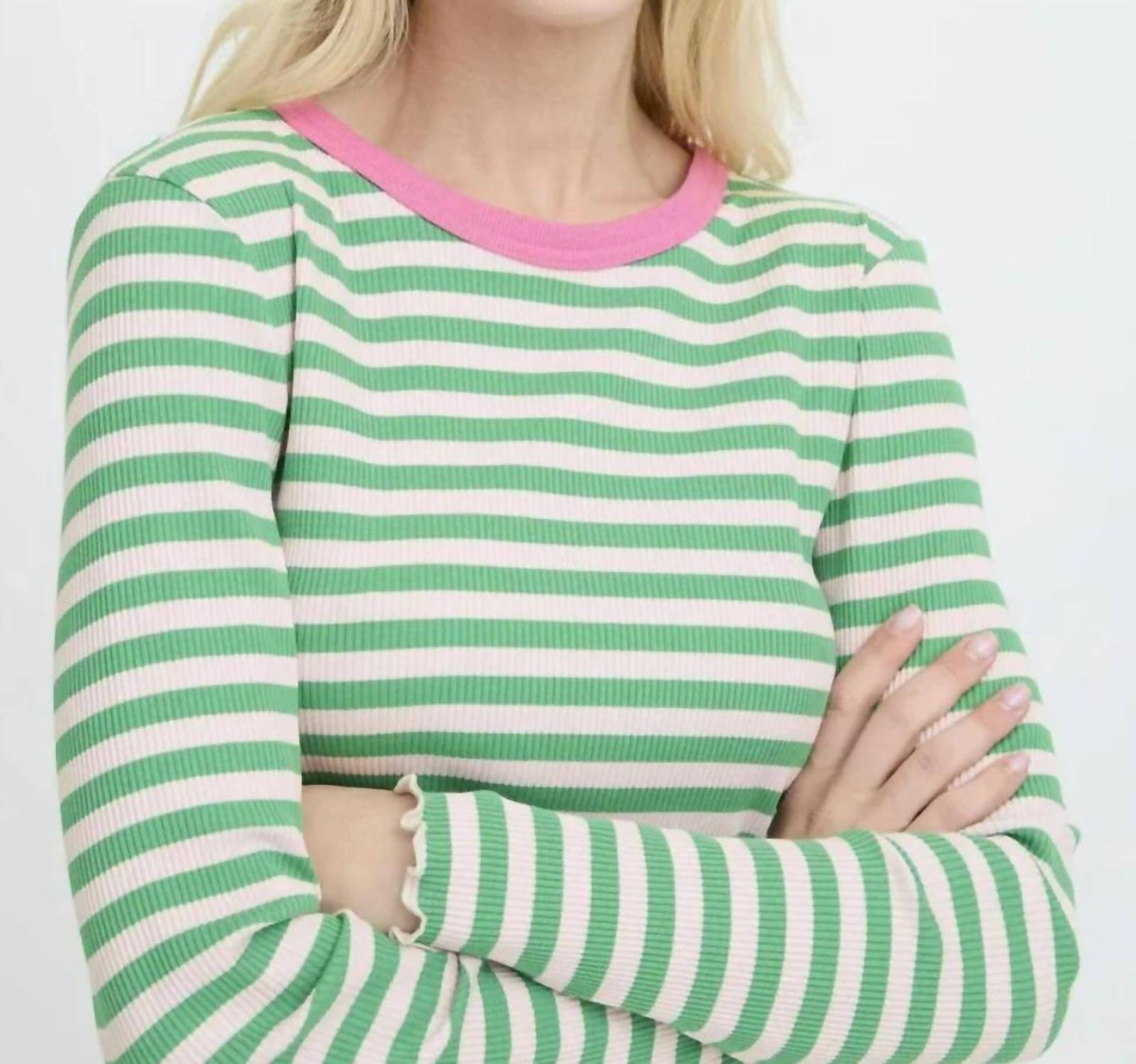 Ichi - Stripe Rib Tee