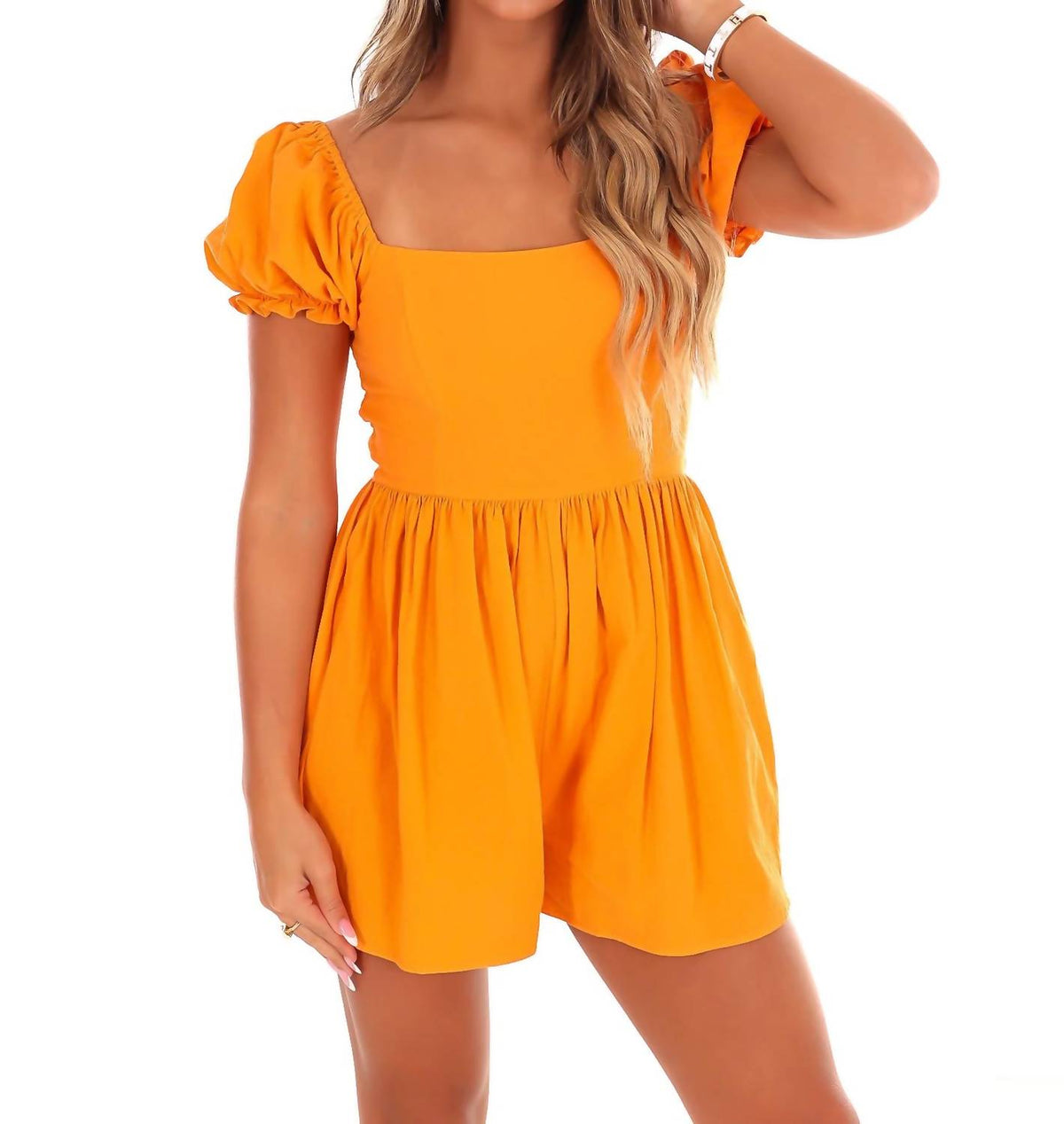 Idem Ditto - Puff Sleeve Babydoll Romper