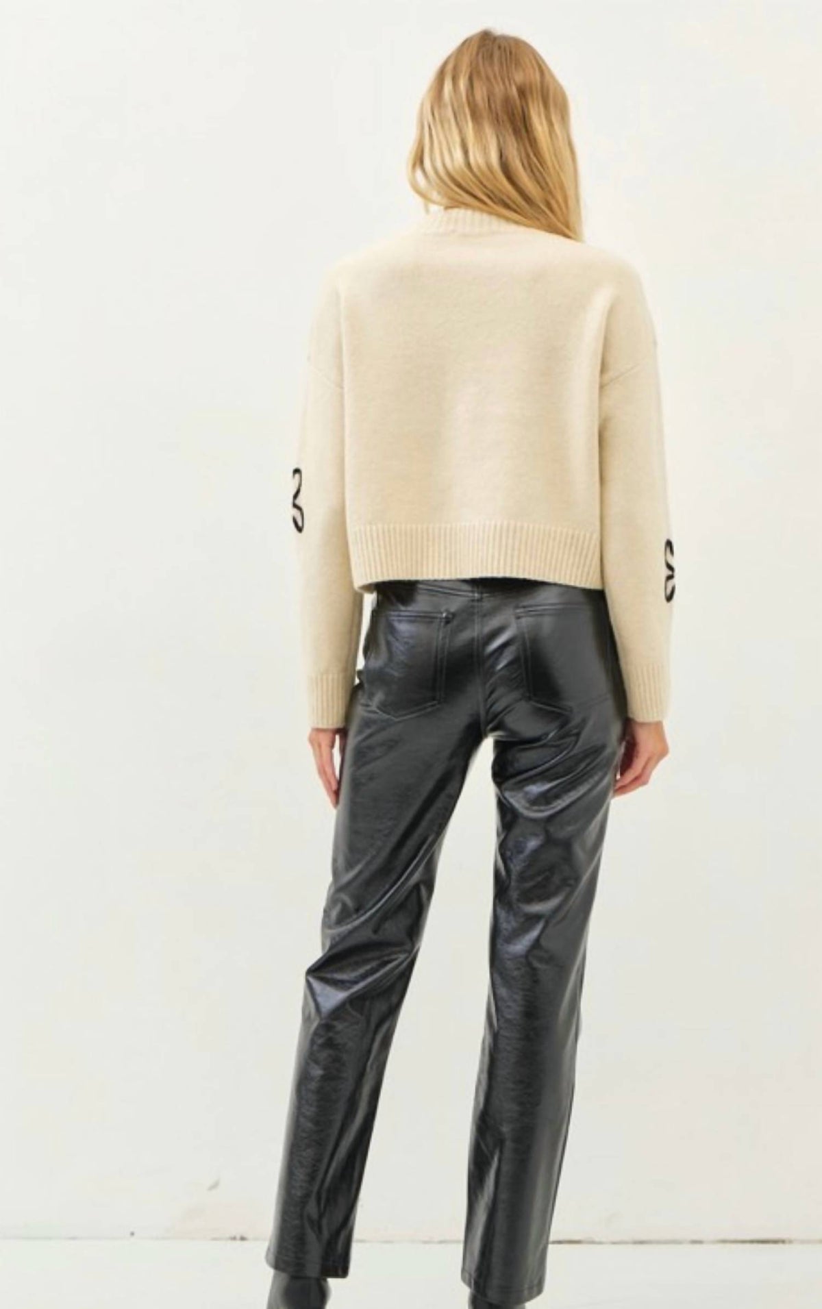 Idem Ditto - Sleek Metallic Straight Pants