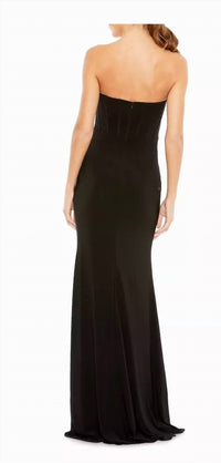 Ieena For Mac Duggal - Strapless Sweetheart Jersey Gown - black - clothing - dresses