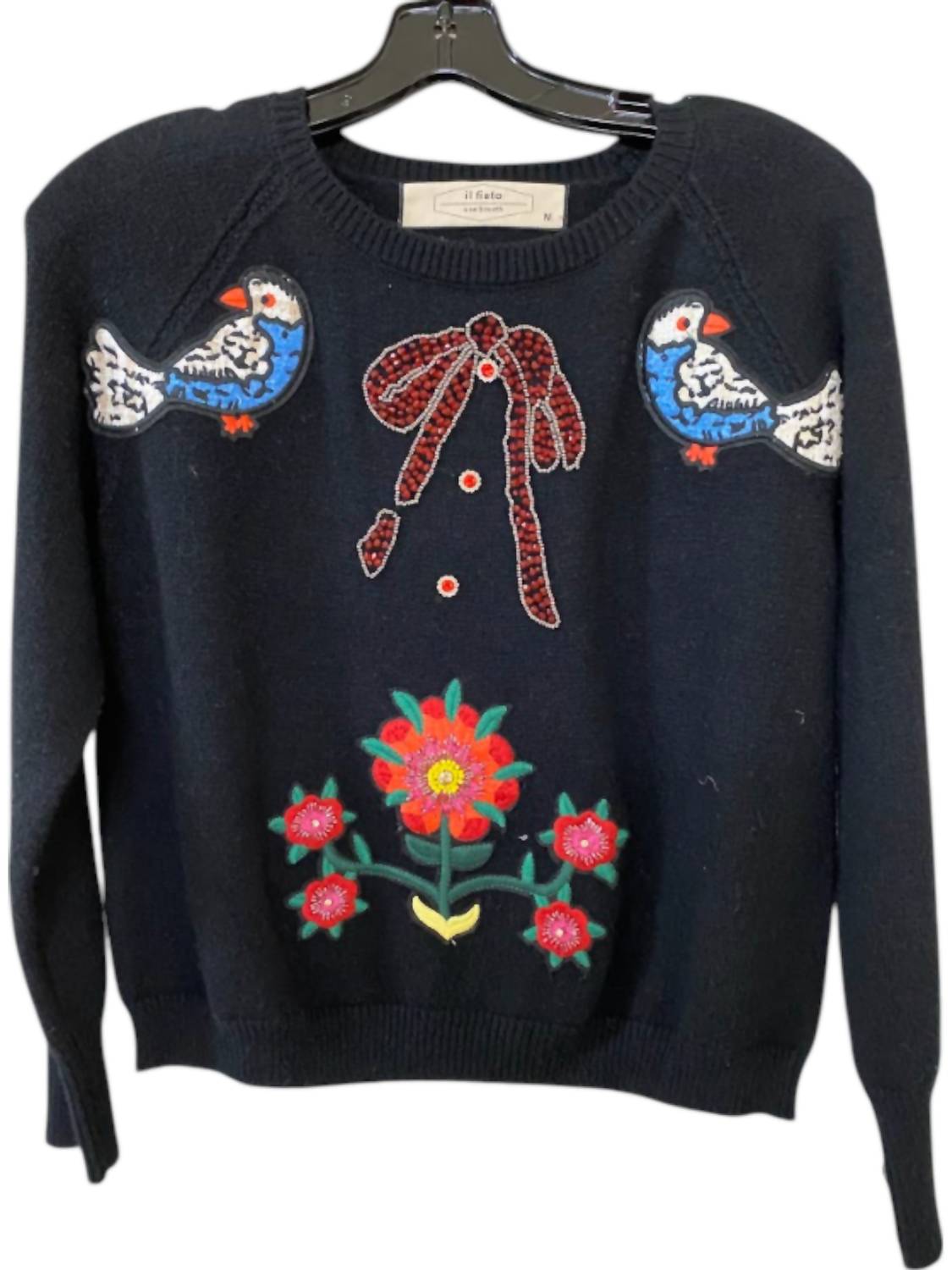 Il Fiato - Women's Gucci Sweater - black - clothing - crew