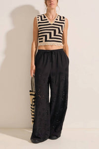 Ilio Nema - Calais Crochet Top - black - clothing - cotton