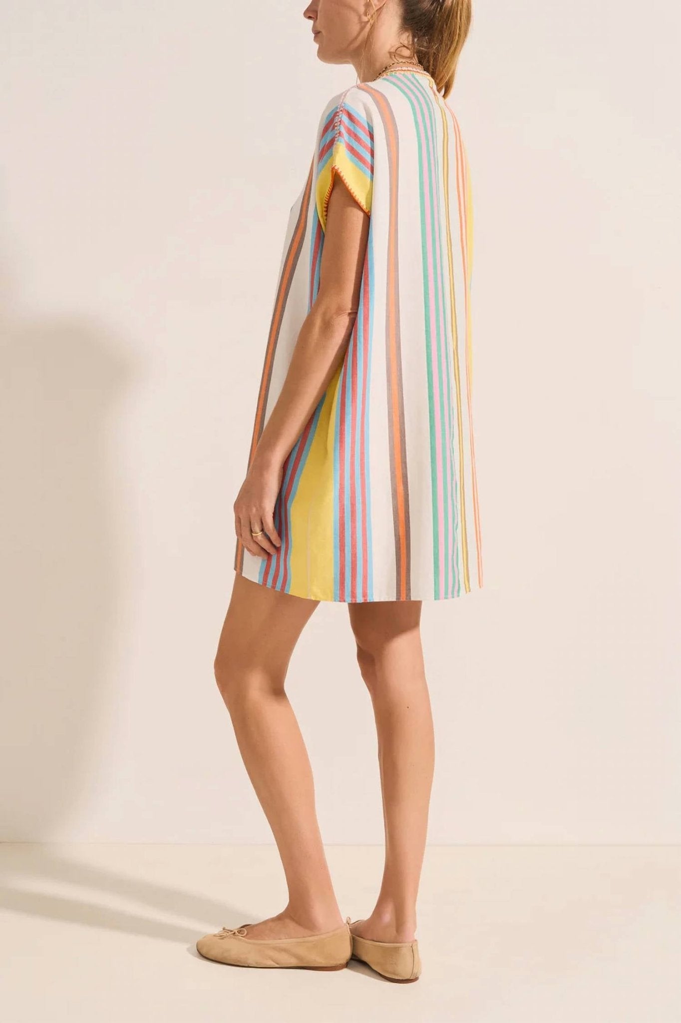 Ilio Nema - Zelos Caftan Dress - beige - clothing - cotton