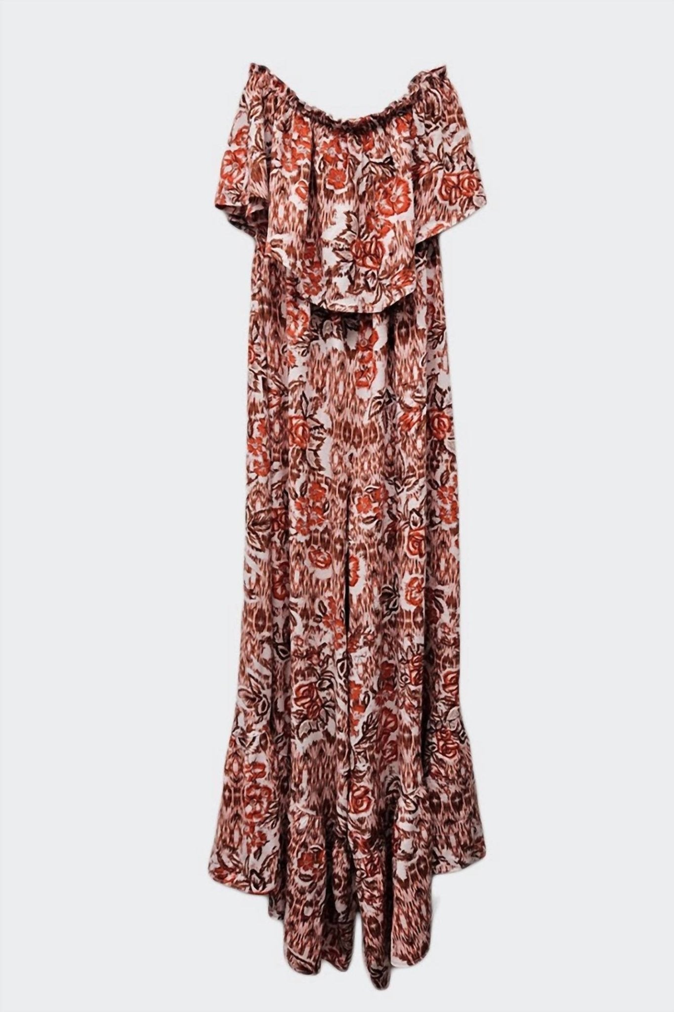 Illa Illa - Adorable Floral Printed Wide Leg Tube Jumpsuit - clothing - floral - jumpsuits