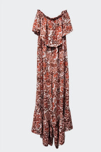 Illa Illa - Adorable Floral Printed Wide Leg Tube Jumpsuit - clothing - floral - jumpsuits