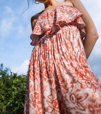 Illa Illa - Adorable Floral Printed Wide Leg Tube Jumpsuit - clothing - floral - jumpsuits