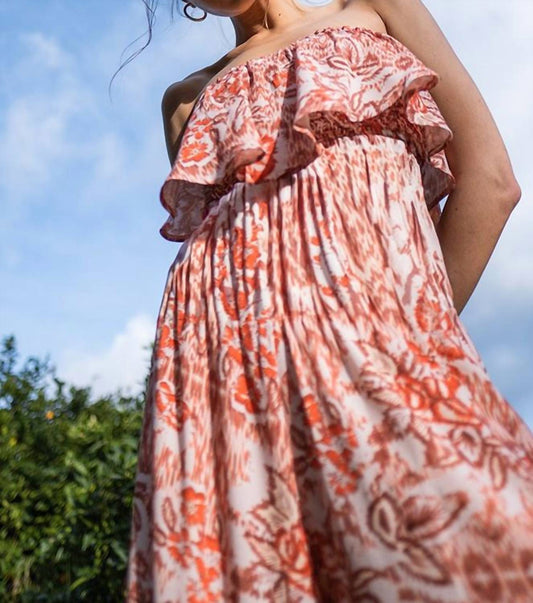 Illa Illa - Adorable Floral Printed Wide Leg Tube Jumpsuit - clothing - floral - jumpsuits