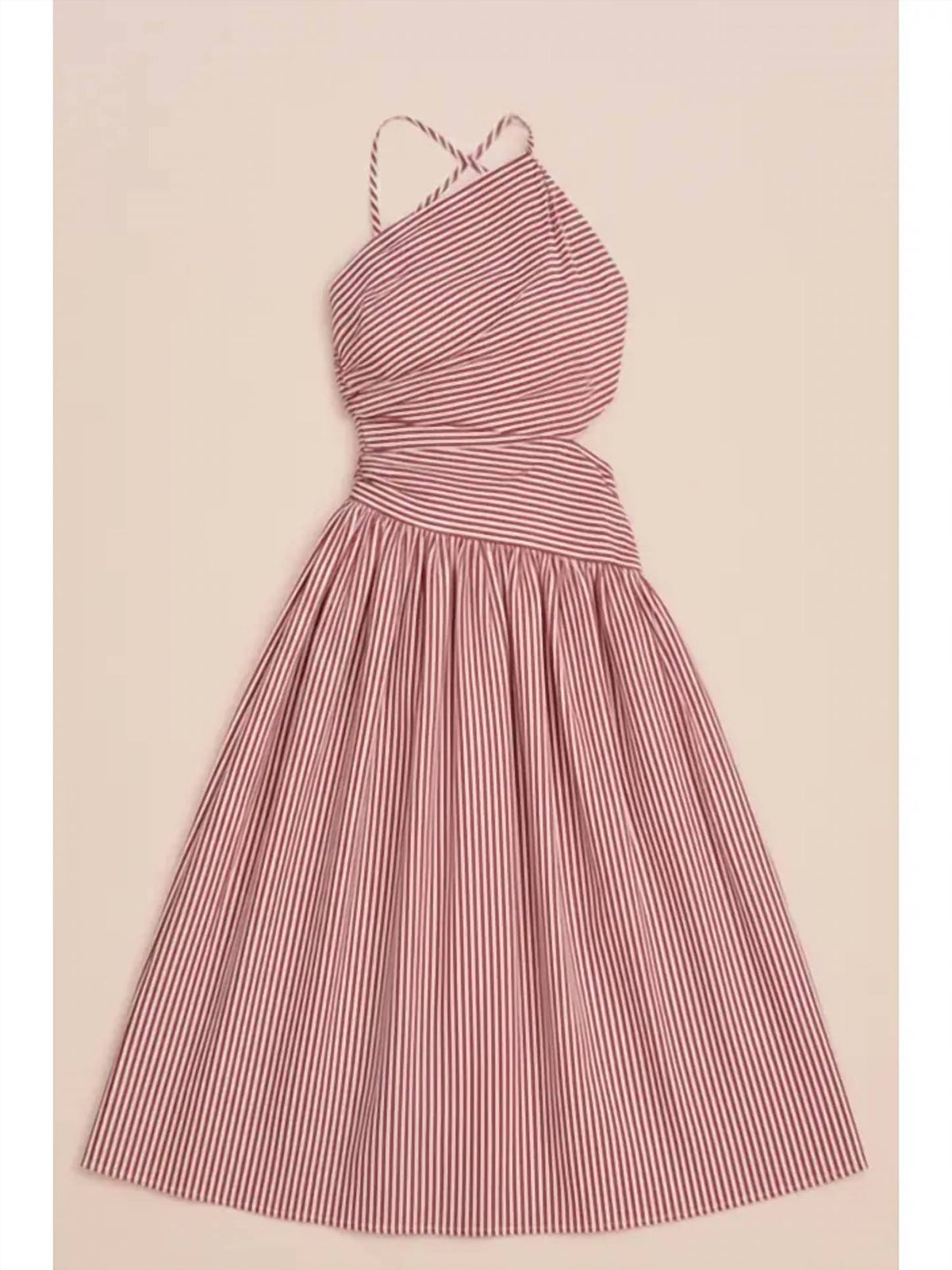 Illa Illa - Asymmetrical Striped Midi Dress