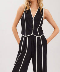 Illa Illa - Marni Linen Contrast Binding Vest