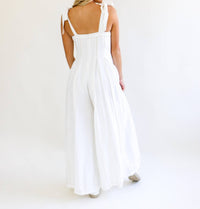 Illa Illa - Pleated Jumpsuit - clothing - jumpsuits - linen - blend