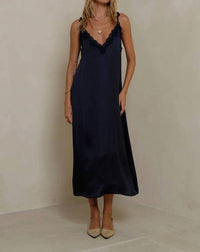 Ilovelilya - Orina Draped Satin Slip Dress
