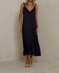 Ilovelilya - Orina Draped Satin Slip Dress