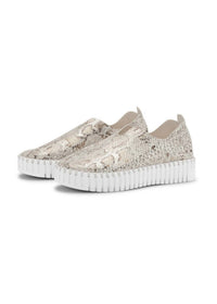 Ilse Jacobsen - Women's Tulip Snake Slip On - flats - loafers - nylon - blend