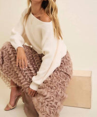 In February - Blossom Tulle Skirt - brown - clothing - long - skirts