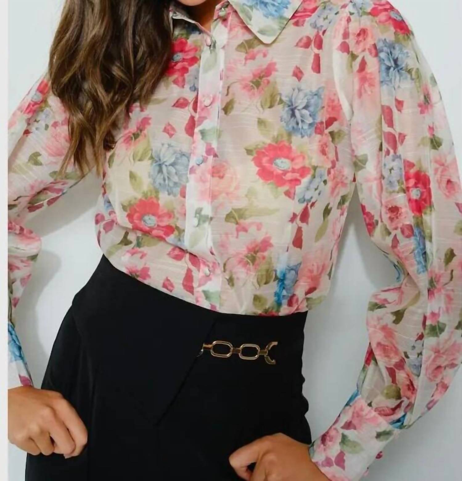 Ina - Bloom Floral Print Blouse - blouses - clothing - floral