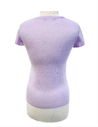 Incashmere - Women's Luxury Cashmere Tee - cashmere - clothing - purple