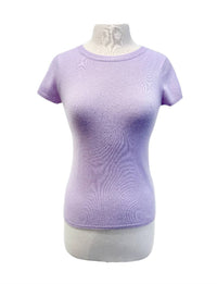 Incashmere - Women's Luxury Cashmere Tee - cashmere - clothing - purple