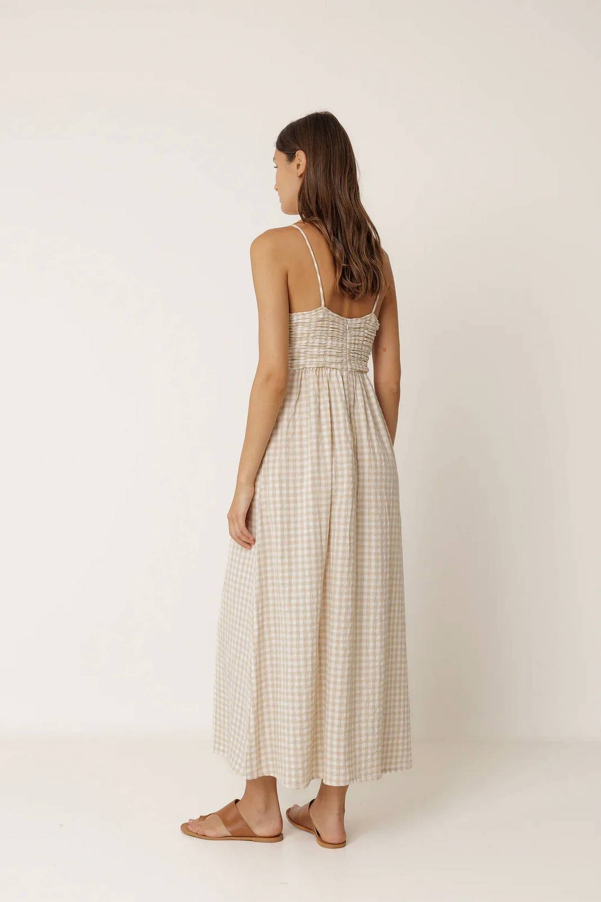 Indi & Cold - Gingham Strap Dress