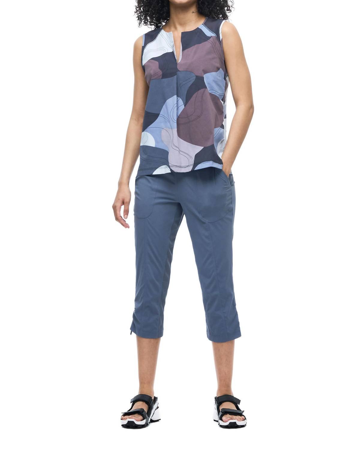 Indyeva - Nakato Iv Capri Pant - blue - capris - clothing