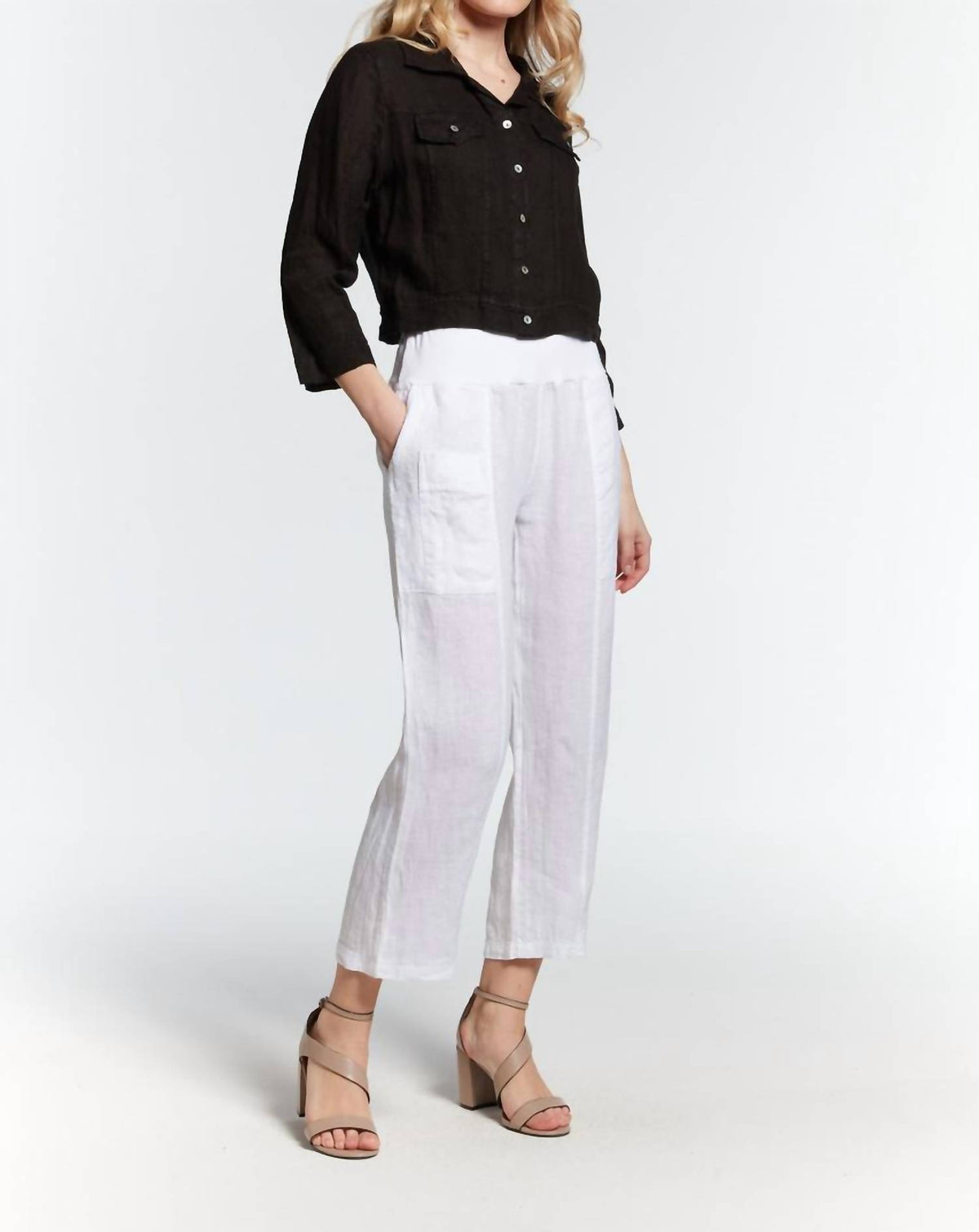Inizio - Magic Cropped Floral Print Pant