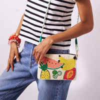 Ink+Alloy - Leila Seed Bead Clutch With Strap