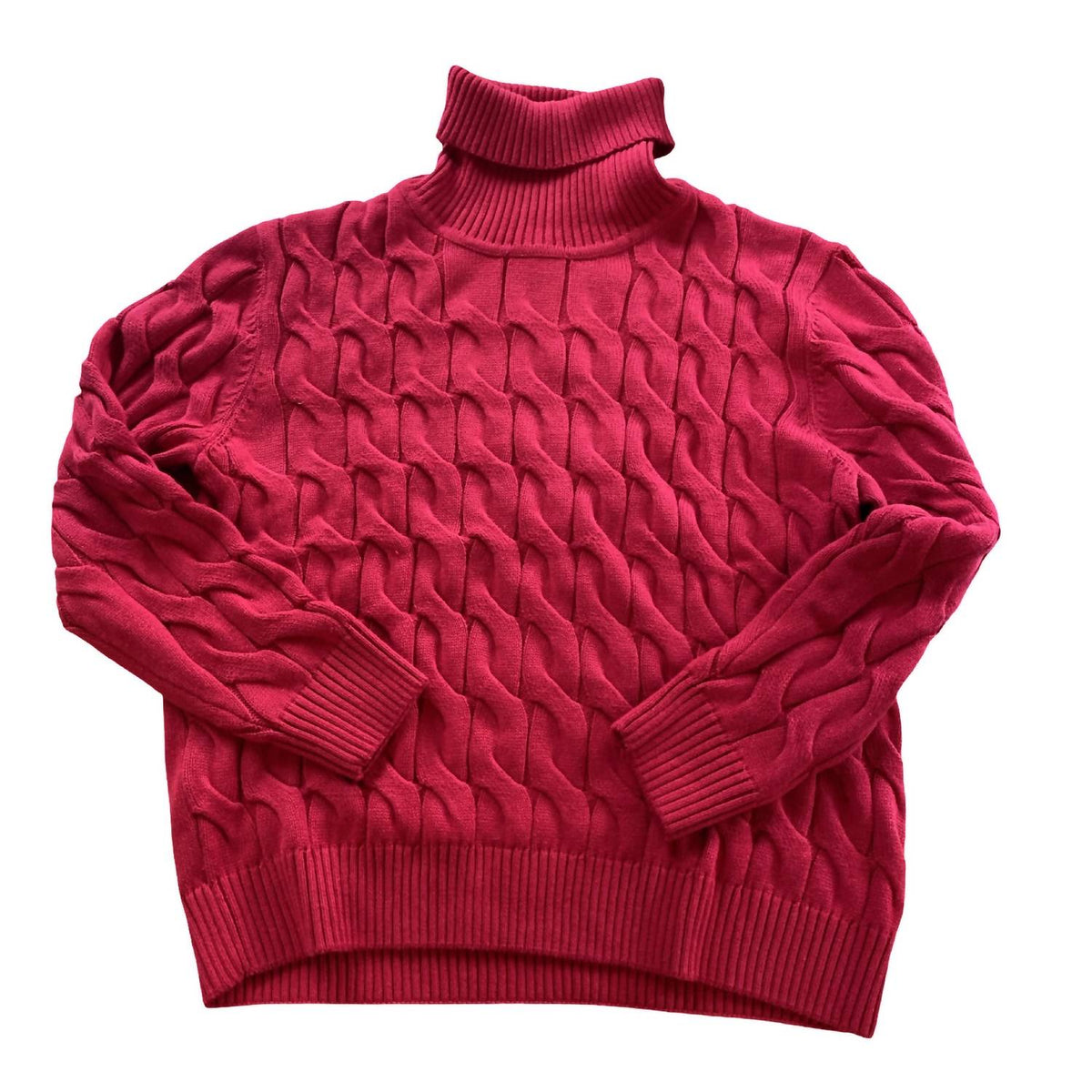 Inserch - Men's Heavy Cable Cord Turtleneck Top
