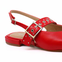 Intentionally Blank - Women's Pearl Cherry Sandal - leather - red - sandals