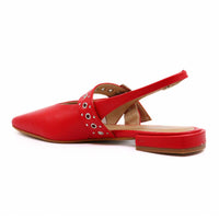 Intentionally Blank - Women's Pearl Cherry Sandal - leather - red - sandals