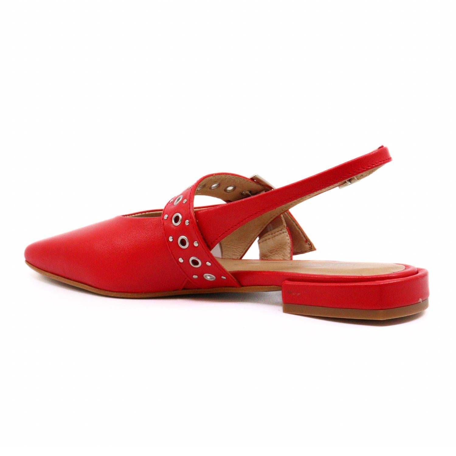 Intentionally Blank - Women's Pearl Cherry Sandal - leather - red - sandals