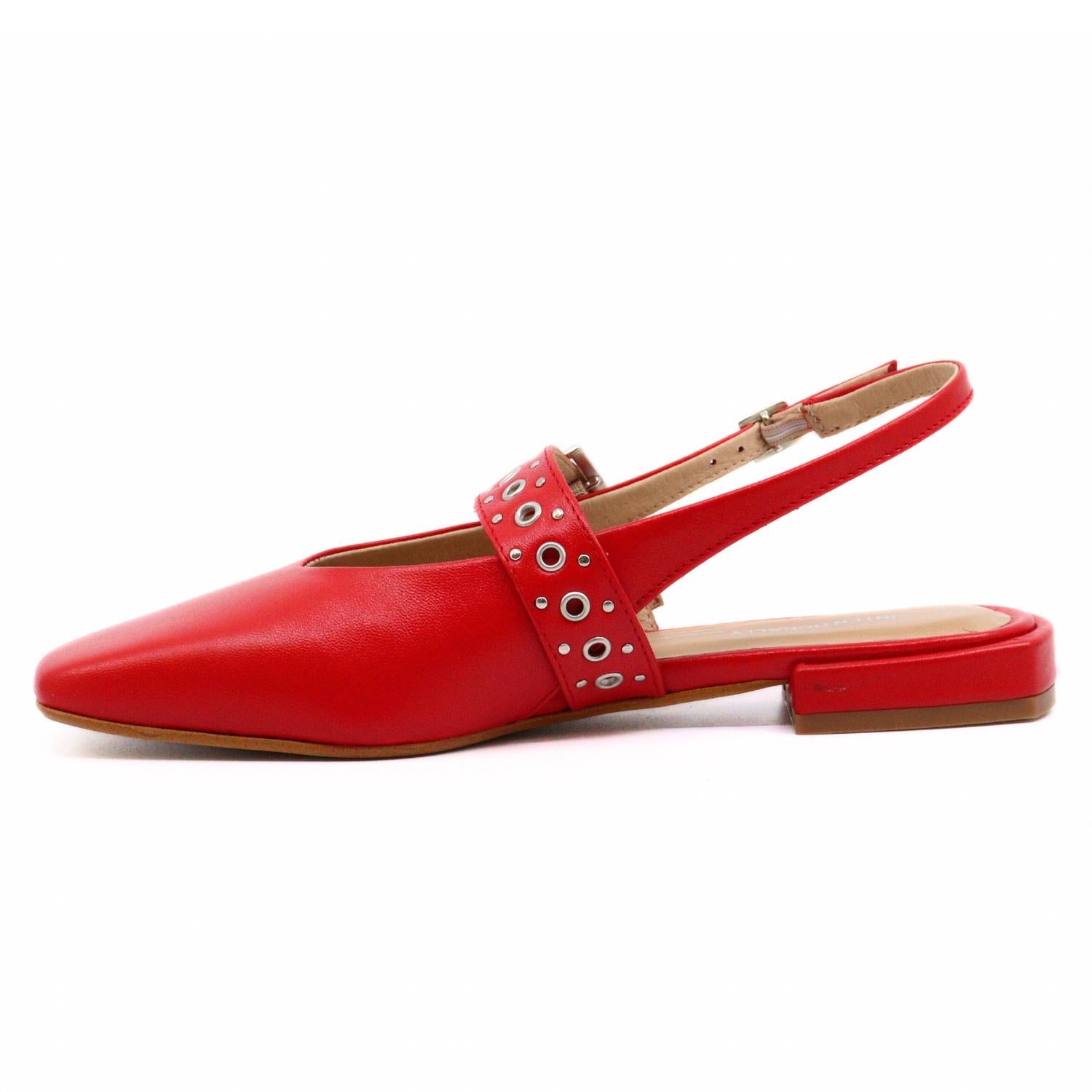 Intentionally Blank - Women's Pearl Cherry Sandal - leather - red - sandals