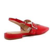 Intentionally Blank - Women's Pearl Cherry Sandal - leather - red - sandals