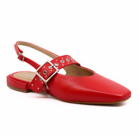 Intentionally Blank - Women's Pearl Cherry Sandal - leather - red - sandals
