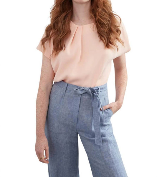 Iris Setlakwe - Cap Sleeve Top With Pleats At Neckline - blouses - clothing - nylon - blend