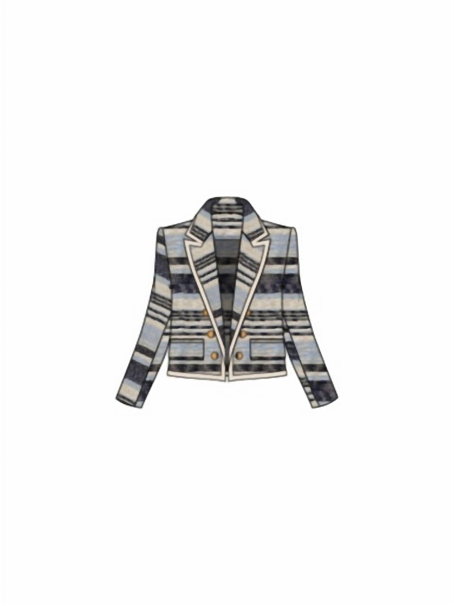 Iris Setlakwe - Cropped Striped Jacket - blue - casual - jacket - clothing