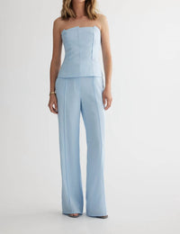 Iris Setlakwe - Panel Bustier Off Shoulder Top - blue - clothing - crop - tops