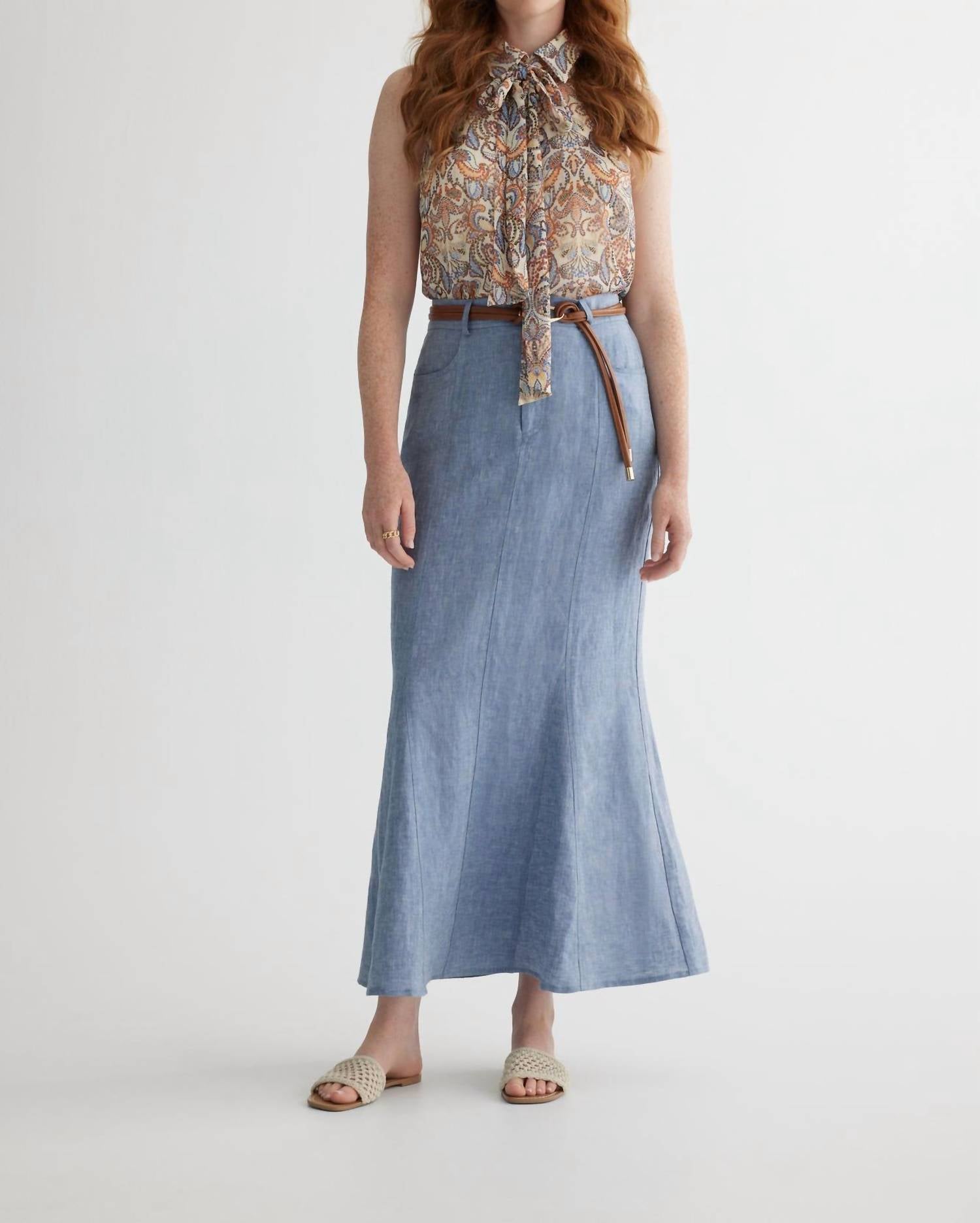 Iris Setlakwe - Sleeveless Blouse With Scarf - blouses - brown - clothing