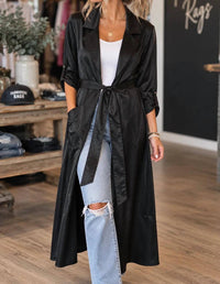 Iris - Siren Satin Duster Cardigan