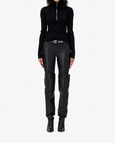Iro - Ambra Half Zip Ribbed Sweater