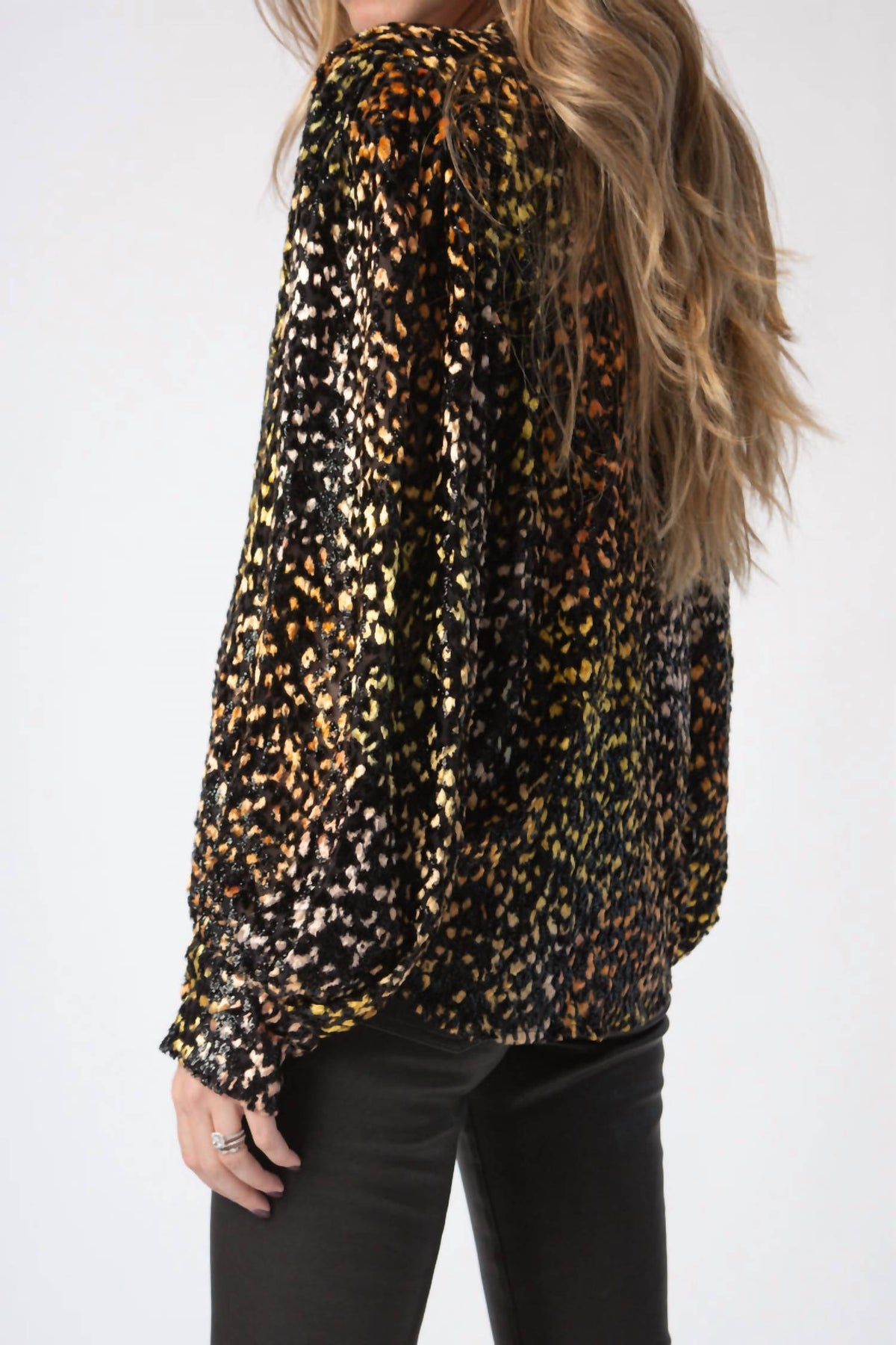 Iro - Pouna Metallic Textured Print Blouse