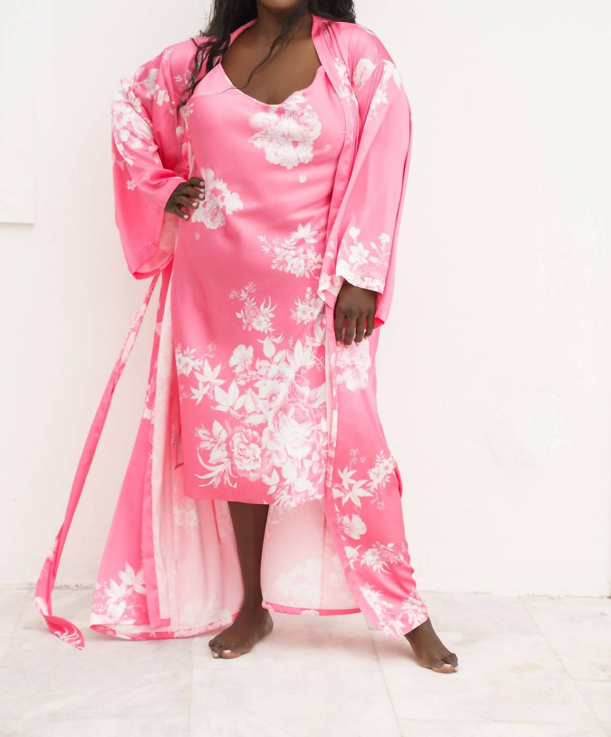 Isayes - Floral Maxi Robe - Plus