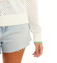 &Isla - Thalia Mesh V-neck Top